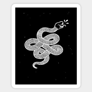 Snake White Street Wear Hip Hop Graffiti Magnet